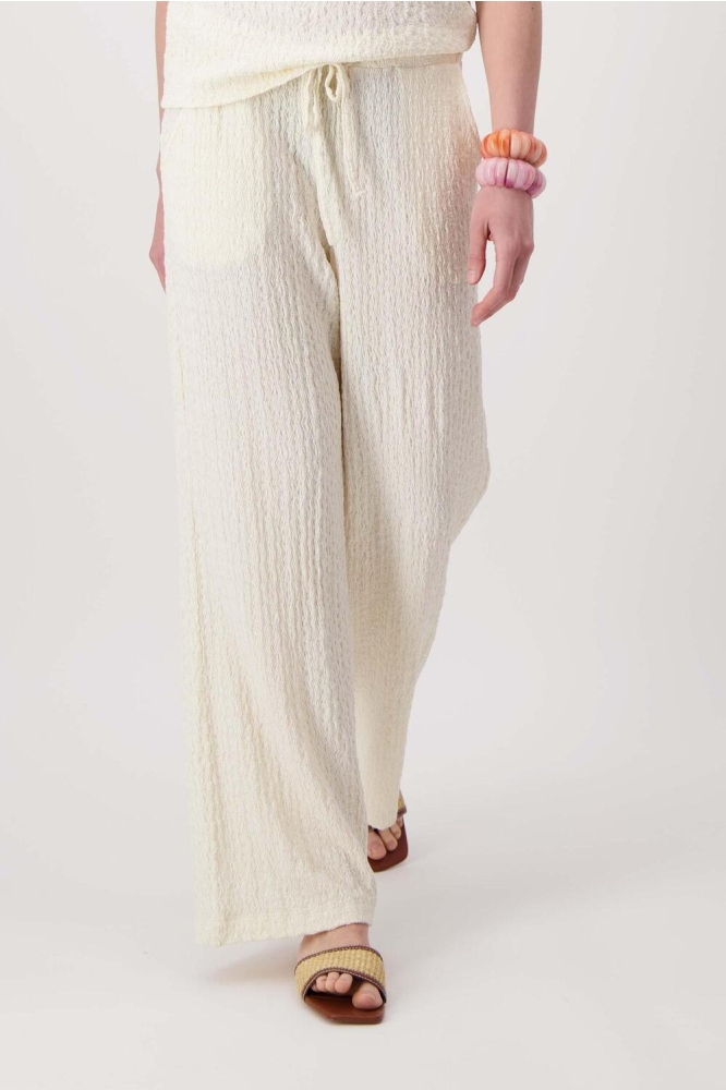 BROEK VAN CRINKLE STOF 0303-066 OFF WHITE